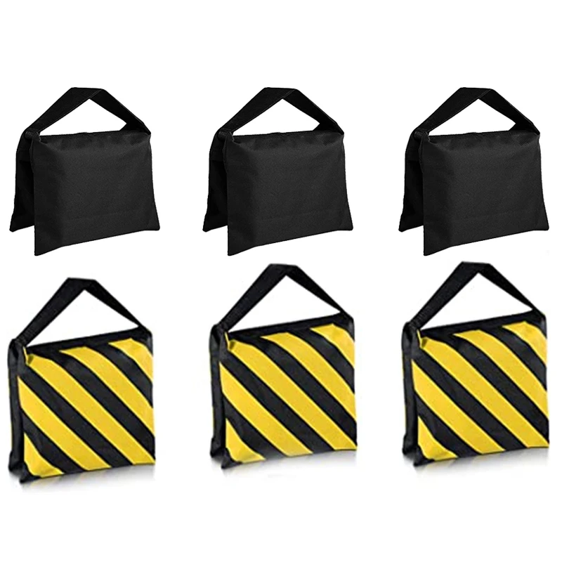 

Weight Bag Black Yellow Photography Sandbags Big Sand Bag For Background Backdrop Stand C-stand Boom Arm Cantilever Light Tripod