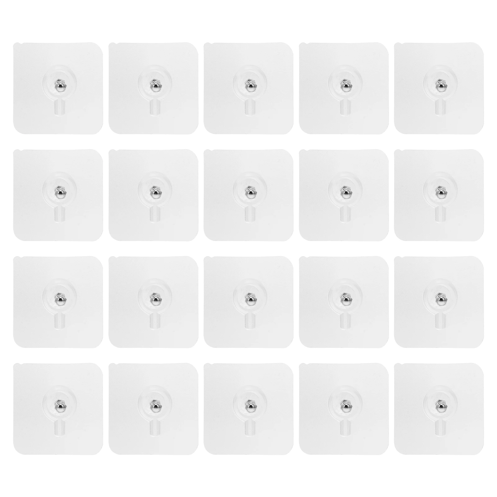 

20pcs Wall Hooks Strong Adhesive Stainless Steel Screw Nails for Hanging Ceramic Tile Glass Smooth Surface No Damage Widely