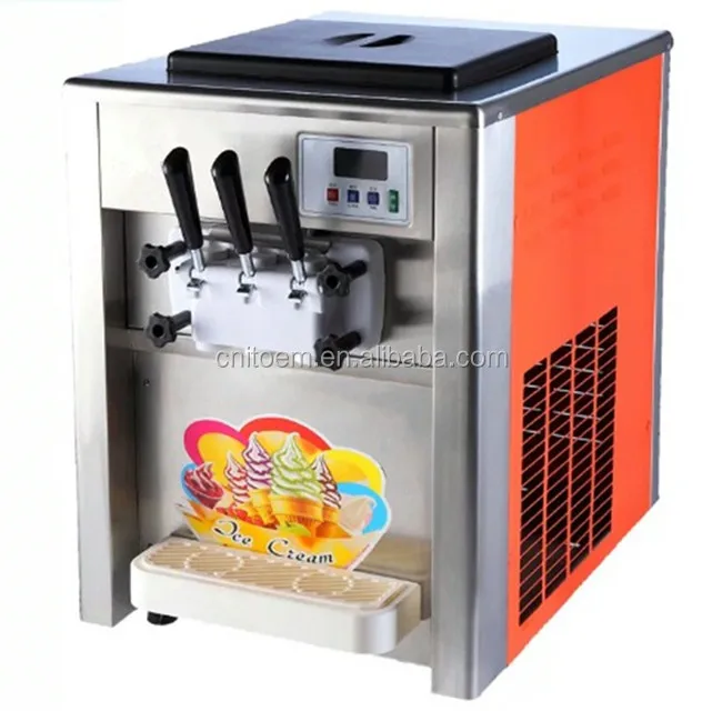 

Three Flavor Soft Ice Cream Machine CE Ice Cream Making Machine For Sale