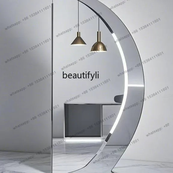 D30 Barber shop mirror table double-sided hair salon mirror floor mirror for hair salon special hair cutting