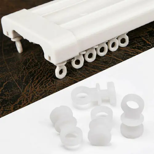50pcs Plastic Curtain  Track Hook S Runner Fit For  Camper Van  Motorhome  Caravan Boat Home Hanging Curtain Glider Hook
