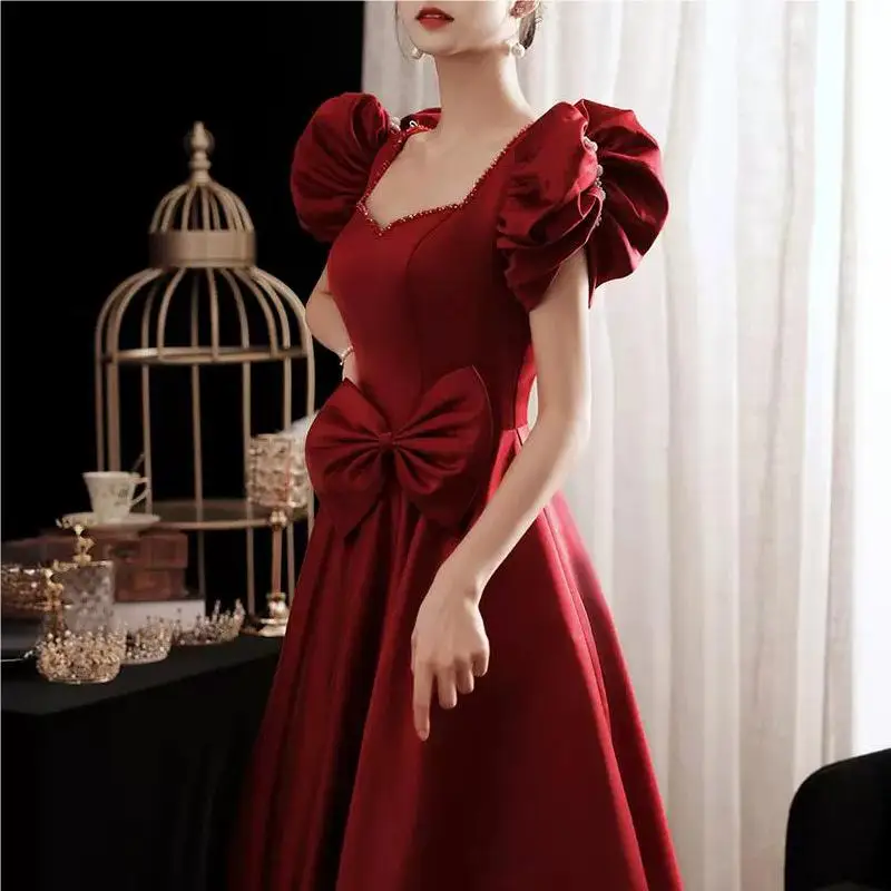 

AH 111 Cheongsam toast dress bride 2024 new red engagement dress