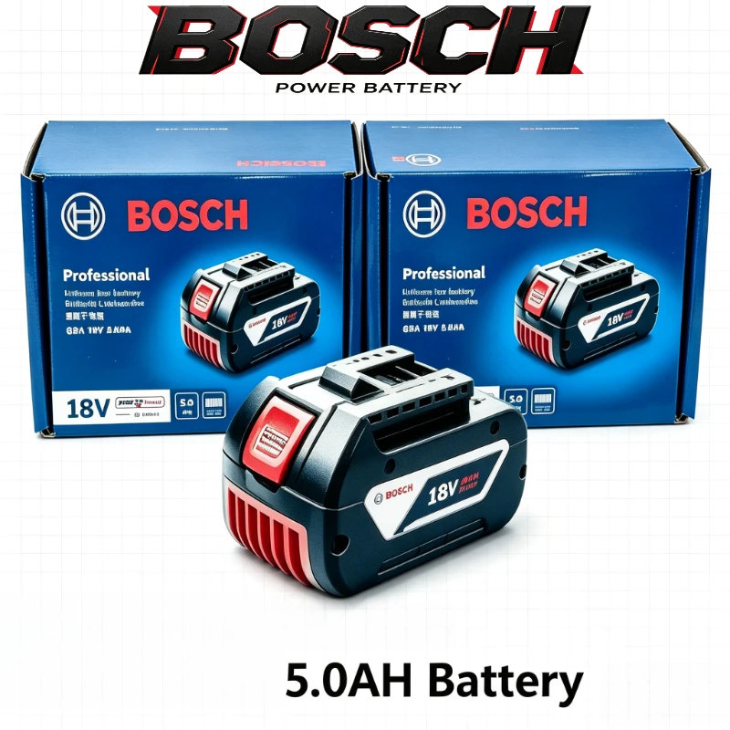 100% Original Bosch 18V 5000mAh Battery, Wireless Professional System, Replacement For BAT609 BAT618 GBA18V80 Power Tool Battery