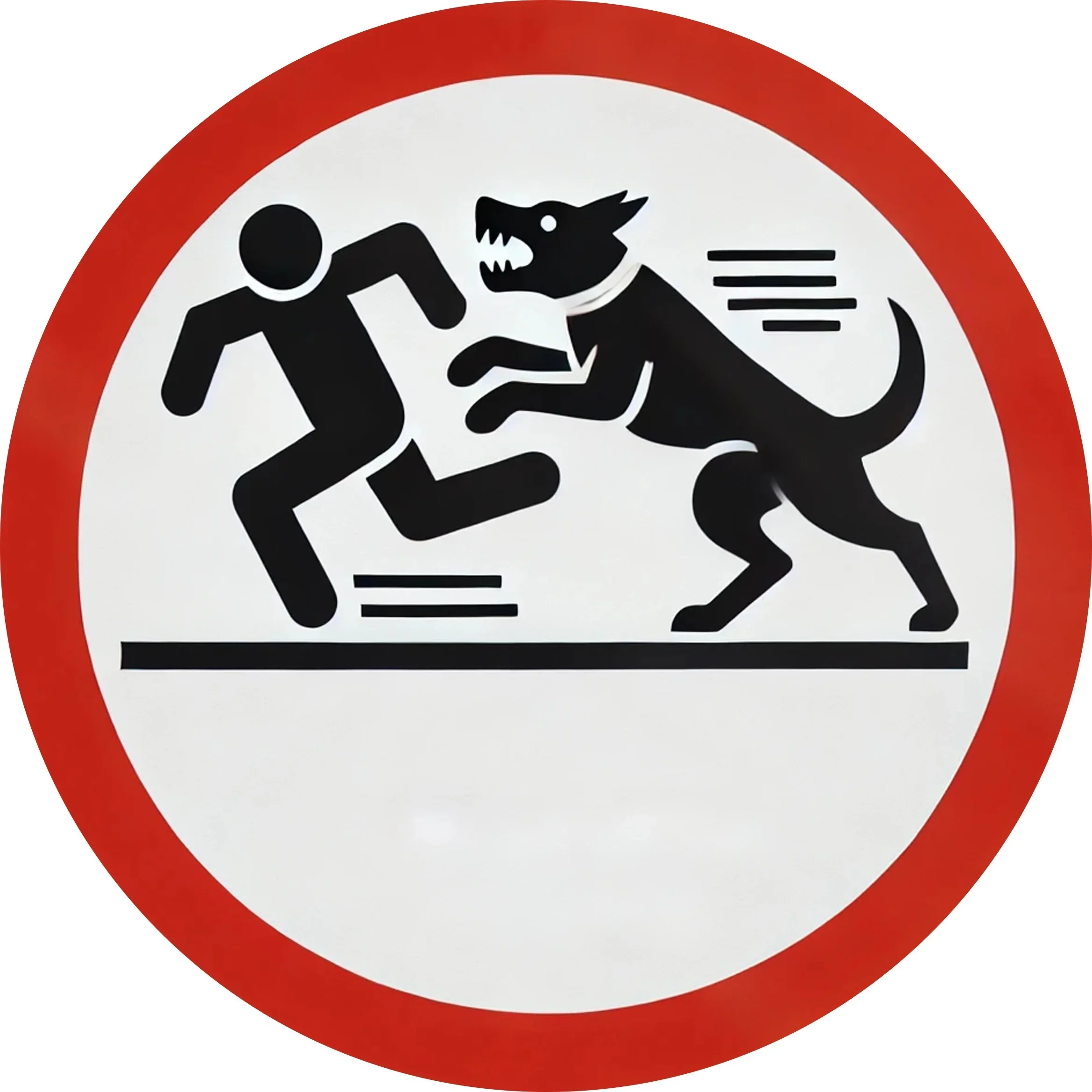 1PC Round  Dog Attack Warning Sign - Waterproof & Fade-Resistant, Easy to Hang, Durable Wall Art for Home