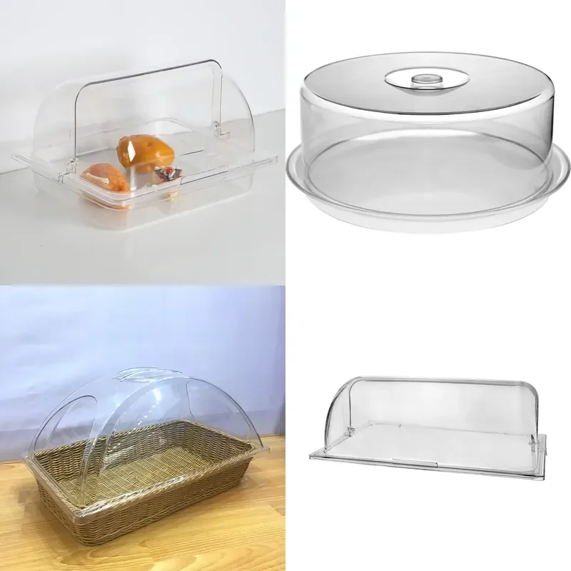 for  Plastic Multi-size Bread Food Storage Cake Box with Lid Lid Only  Baking Restaurant Kitchen Hotel