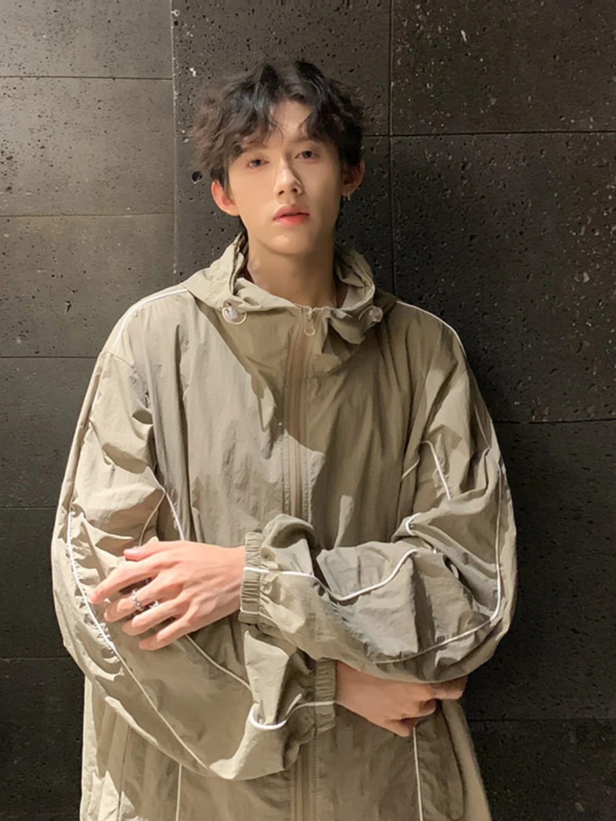 

American Sle Outdoor Men's Summer Thin Sun Protection Jaet 2024 Trendy Brand Windbreaker Hat Included Youth Faion