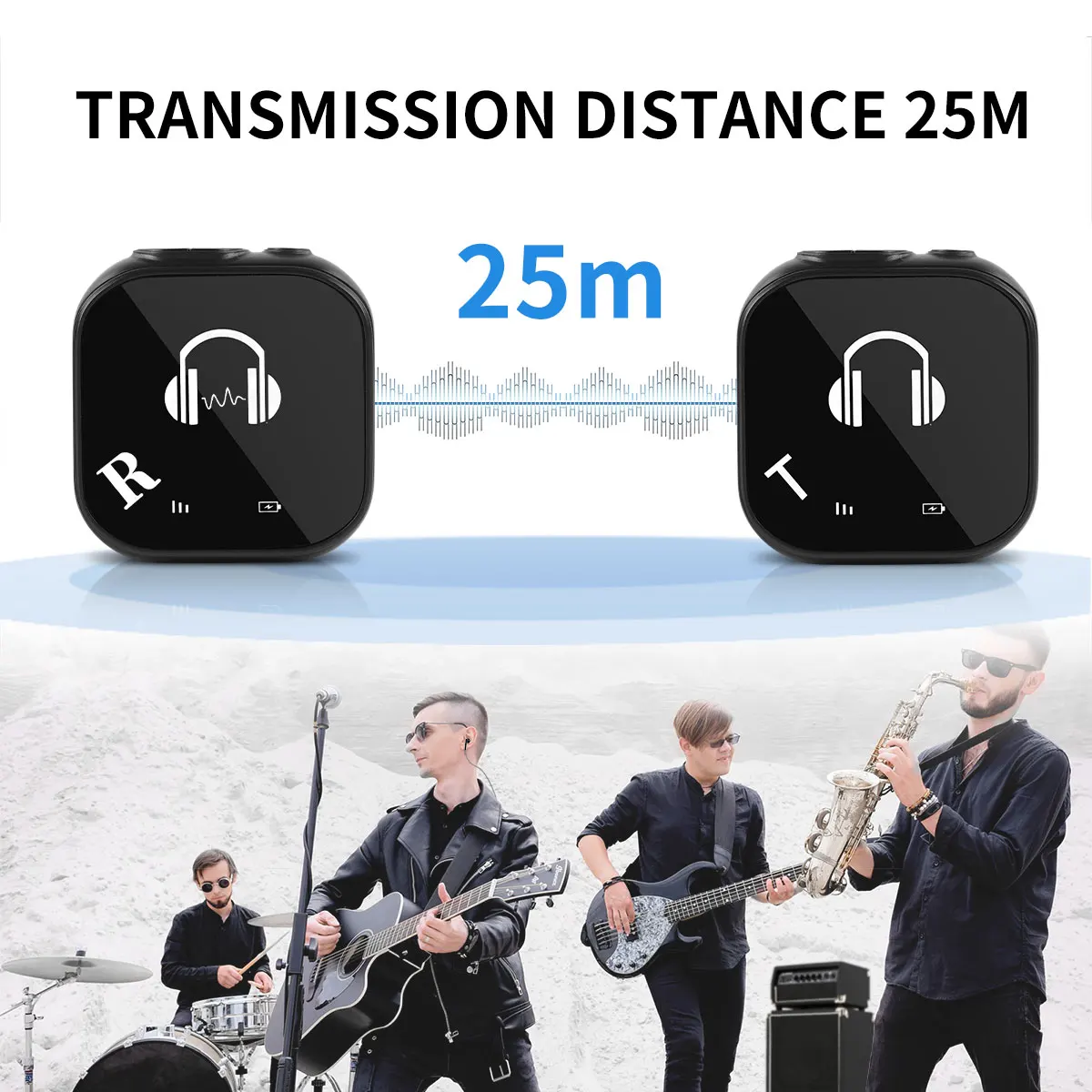 XTUGA J03 5.8G Professional BT Headset Monitoring System Wireless Sound Card In Ear Return Automatic Pairing Studio Band Live