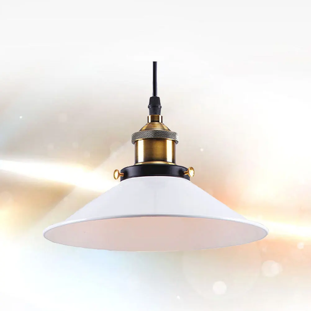 

Vintage Iron Art Industrial Chandelier 10-240V Elegant Simple Fixture for Home Office Bulb Included White