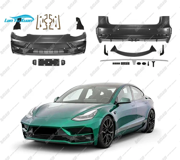 

Car Accessories Model 3 ST Style Body Kit BodyKit PP Auto Front Car Bumpers For Tesla Model 3