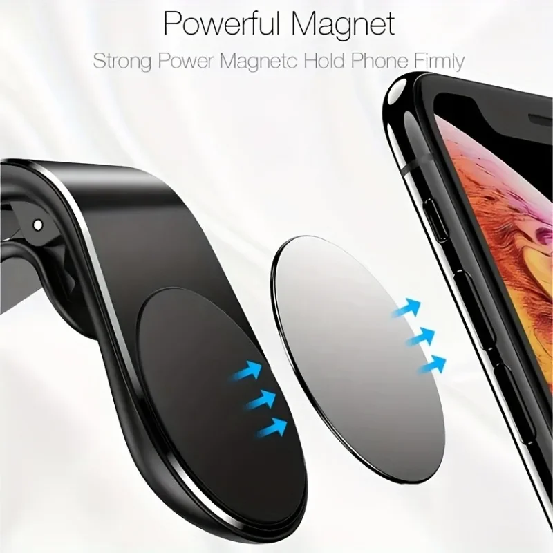 1Pc Magnet Car Mobile Phone Bracket L-shaped Car interior air Outlet Vent Bracket Magnetic Car Phone Bracket
