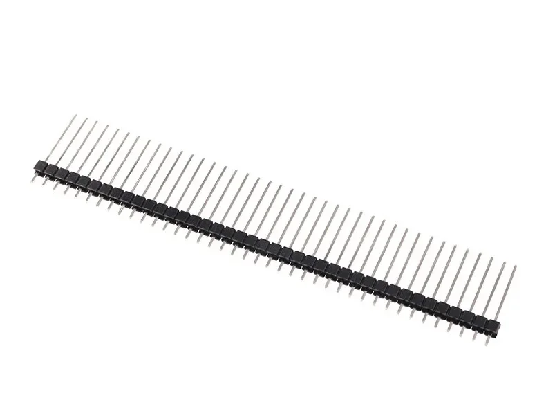 100 Uds 2,54mm 2X40Pin cabezal de Pin macho recto/Pin doblado para Arduino Pin de cobre/Pin chapado en oro/Pin de hierro de 8,5-21mm de longitud