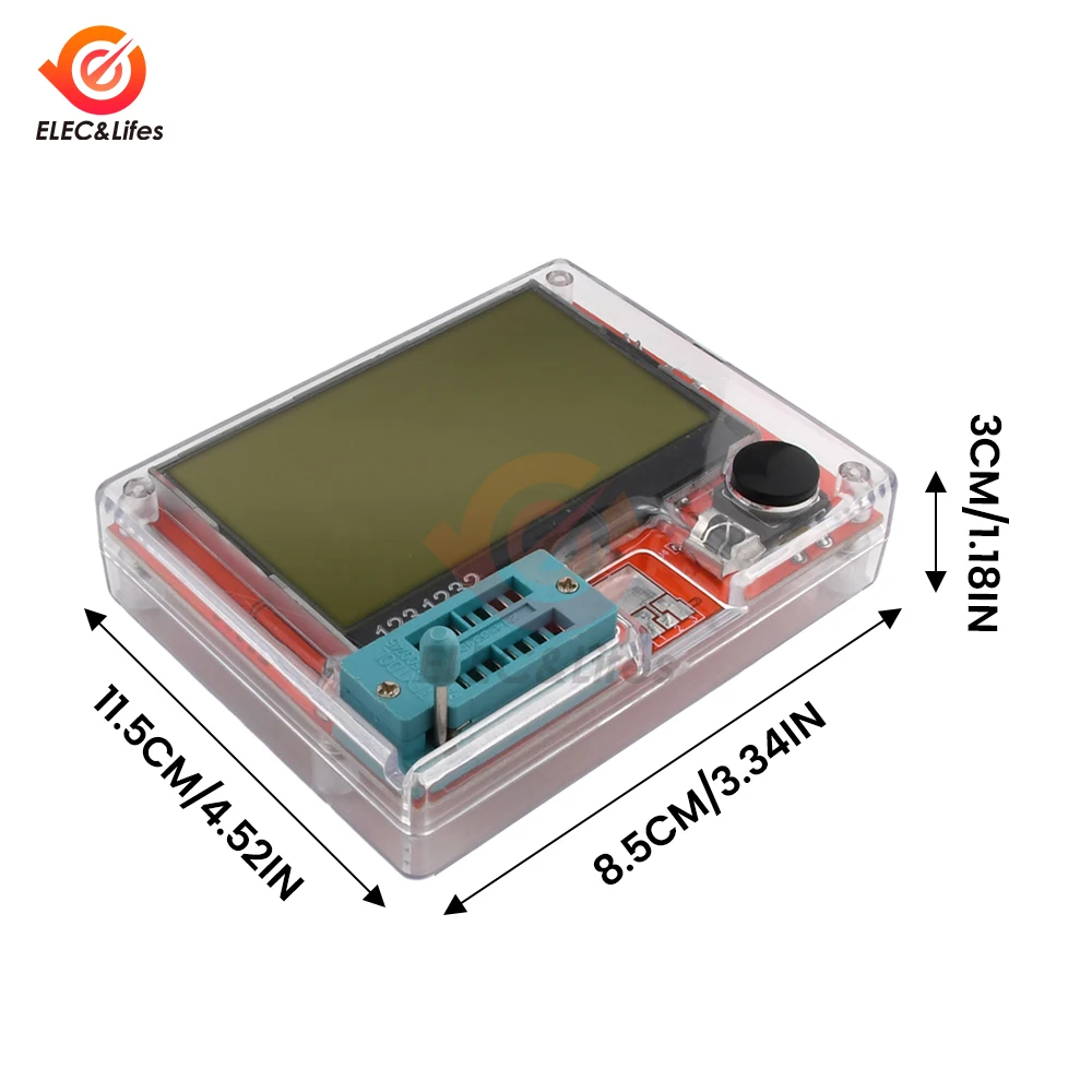 LCR-T10H Multifunctional Transistor Tester With Large Screen Graphic Display And 3.7V Lithium Battery For Diode Triode Capacitor