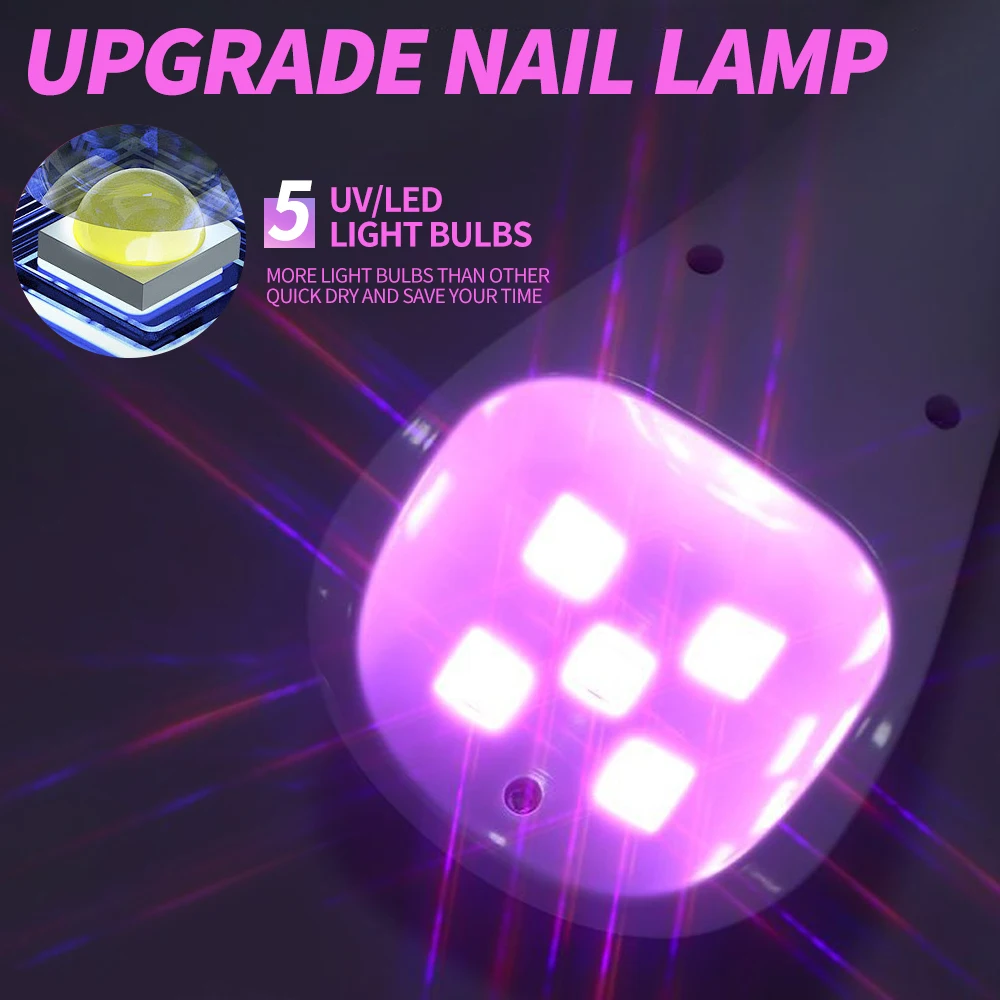 ハンドヘルド UV LED ランプ爪乾燥ランプ充電式ミニマニキュアランプネイルドライヤー速乾性ジェルポリッシュマニキュアツール