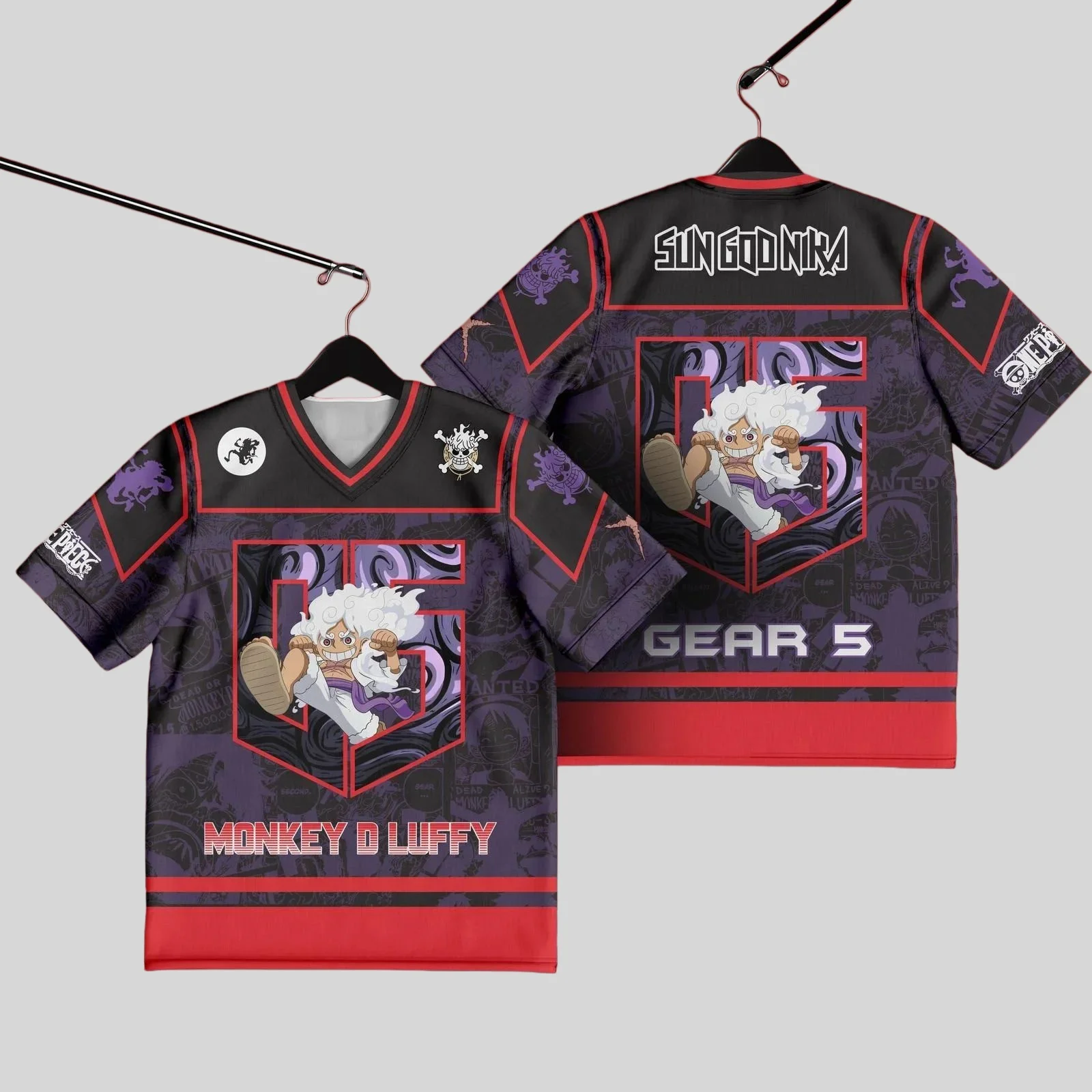 Summer 2026 One Piece Munch D. Luffy "Category 5 Helianica" Sports 3D Printed Breathable Quick Dry T-shirt for Boys and Girls