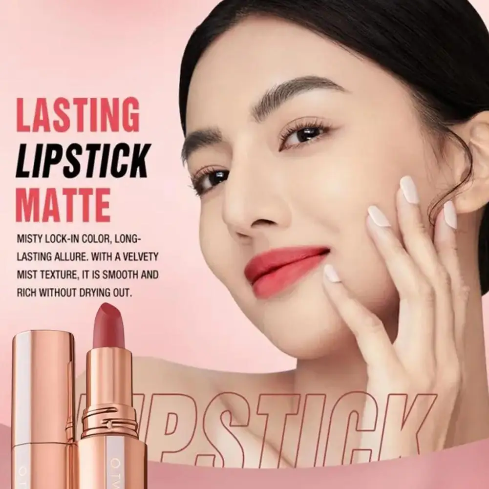 Matte Lipstick Lip Gloss Makeup Waterproof Velvet Non-stick Lip Sexy Red Lasting Lip 8 Liquid Tint Stick Cup Colors Long Ma Y7D1