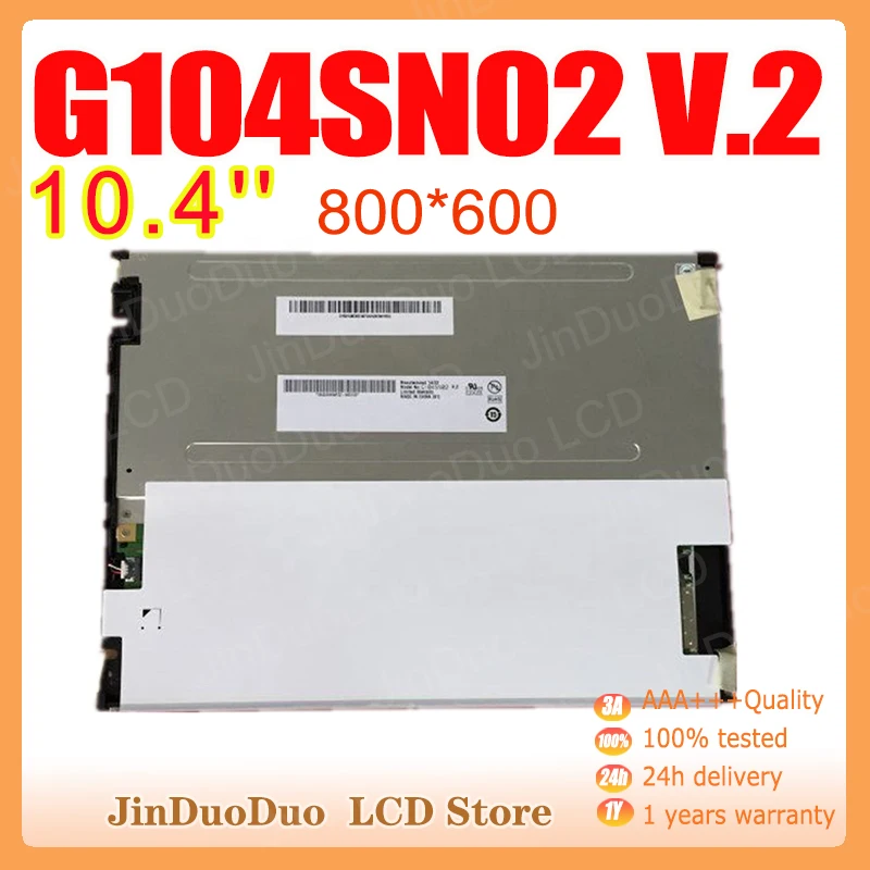 10.4''Original For Car GPS G104SN02 V.2 LCD Display Screen Digitizer For G104SN02 V.2 Display Replacement AUO 800*600 Industrial