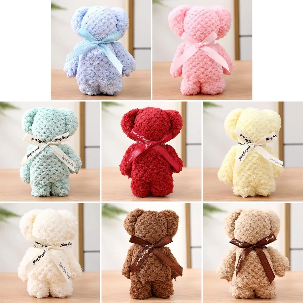 Cute Bear Design​​ Bear Towel​​ Luxury Velvet Texture​​ Absorbent Coral Velvet Hand Towel​​ Soft Thickened Face Towel