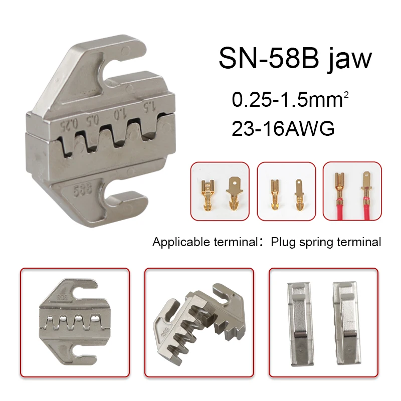 Crimpzange mit Legierungsbacken SN-2546B 58B 02C 03H 06WF X6 / 06 48BS, verwendet zum Crimpen von Anschlussklemmen, Backenbreite 4mm