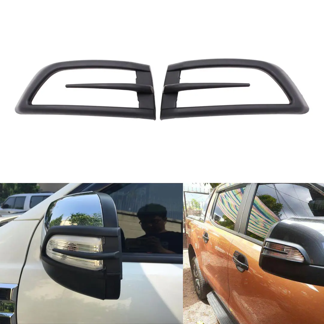 Turning Lamp Cover ABS Matte Black Exterior Side Mirror Light Cover For Ford Ranger 2012-2021 T6 T7 T8 Car Accessories 4x4 Parts