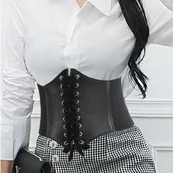 Women's Corset Body Shapewear Sexy Wide Leather Belt Cummerbunds Strap Belts for Women High Waist Slimming Corsets and Bustiers