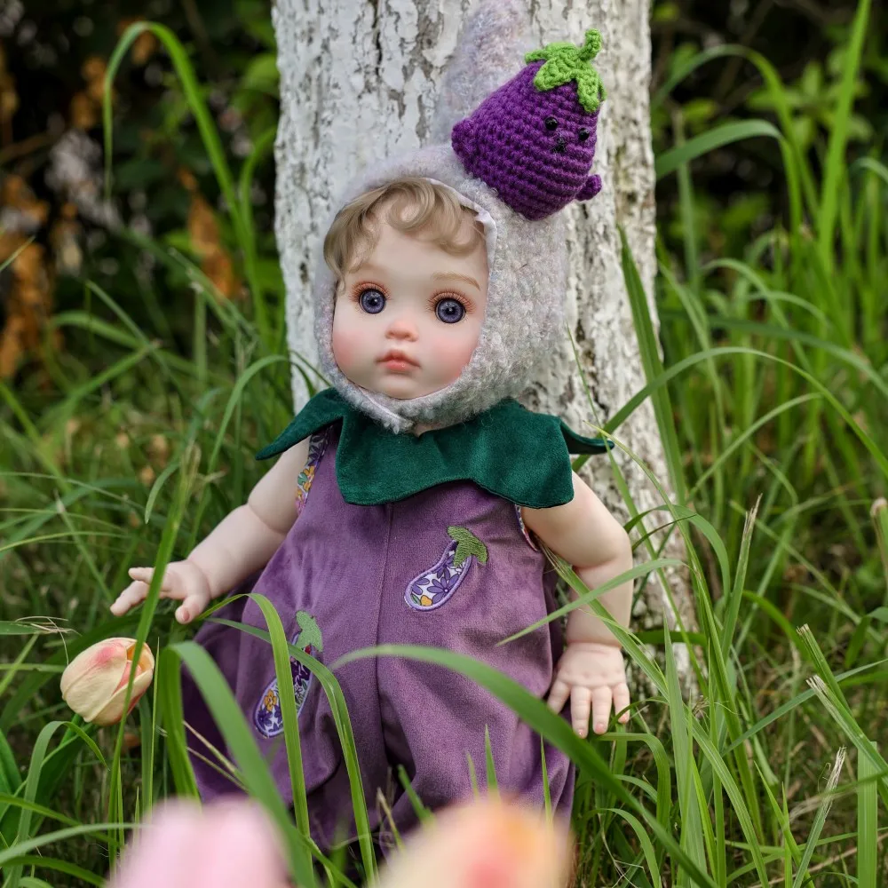 

Cloveray 18 inch Full Body Vinyl Realistic Reborn Baby Doll Super Cute Vegetables Vinyl Doll Handmade High Quality Toy Kid Gift