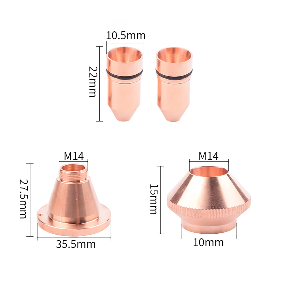 فوهة ليزر رصاصة مع قاعدة صامولة عيار 0.8 - 4.0 لآلة القطع بليزر الألياف DNE CINCINNATI Lasermech