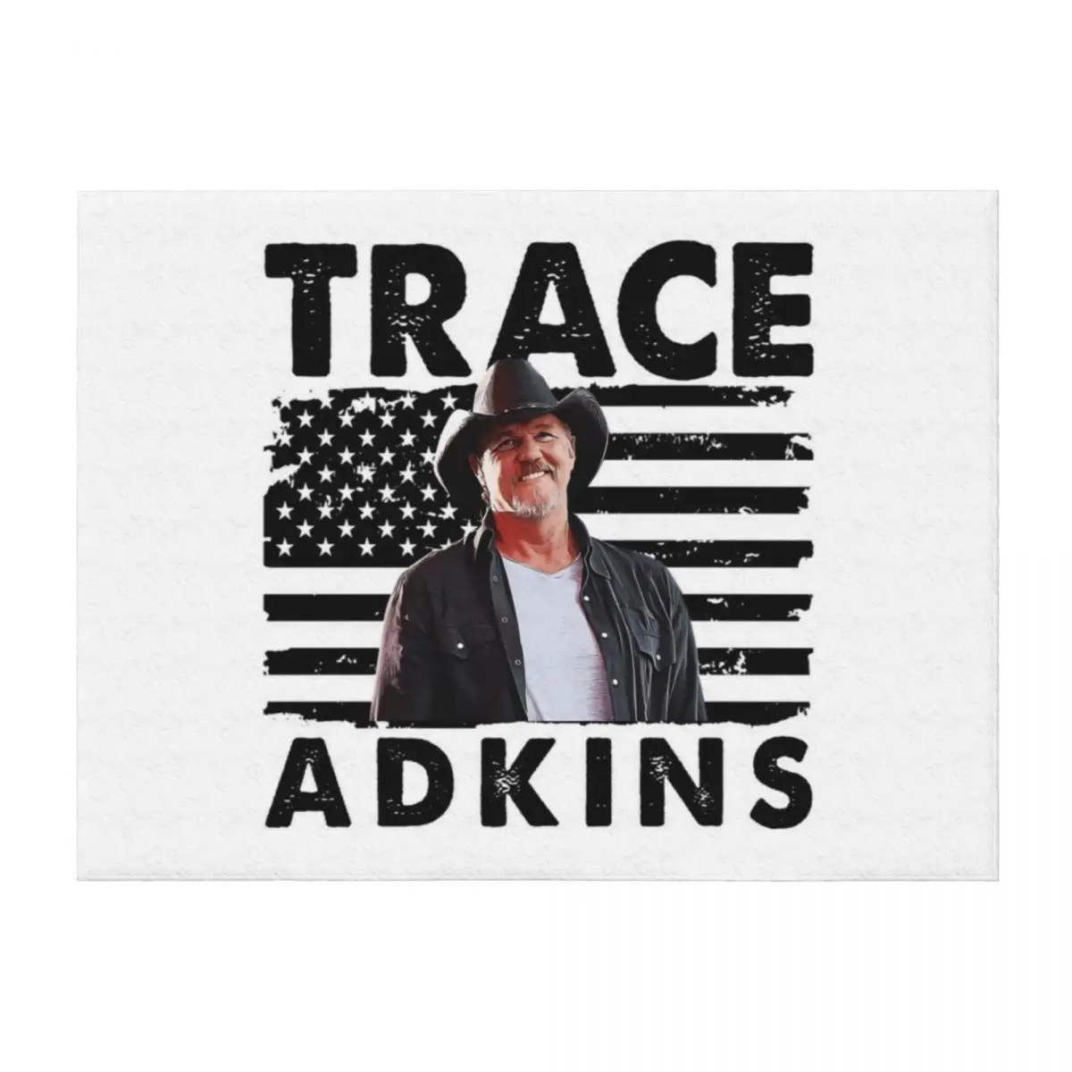 

Retro American Flag Trace Adkins Music Gift Throw Blanket Camping Decorative Beds christmas decoration Large Blankets