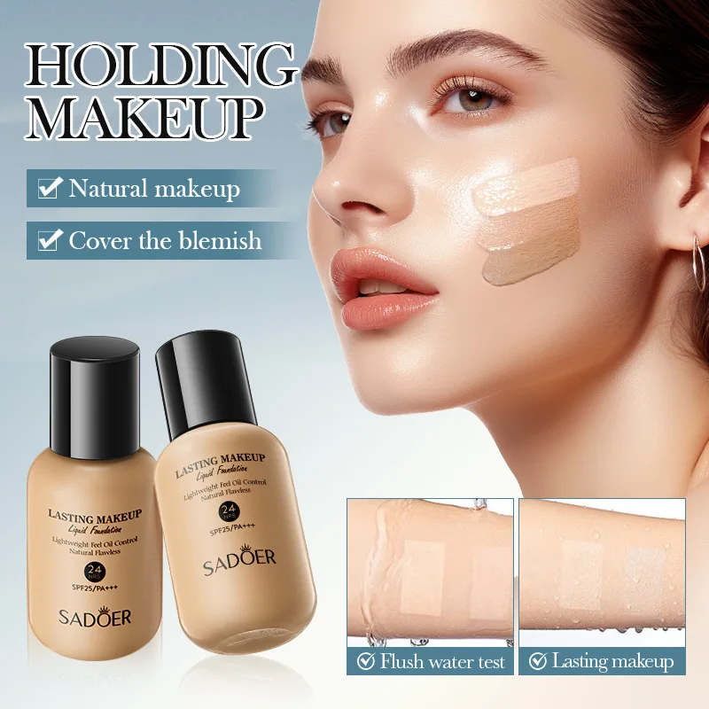 10 farben Matte Weiche Basis Lange Tragen Öl Kontrolle Flüssigkeit Basis Creme Bleaching Feuchtigkeitsspendende Foundation Flüssiges Make-Up 40 ML