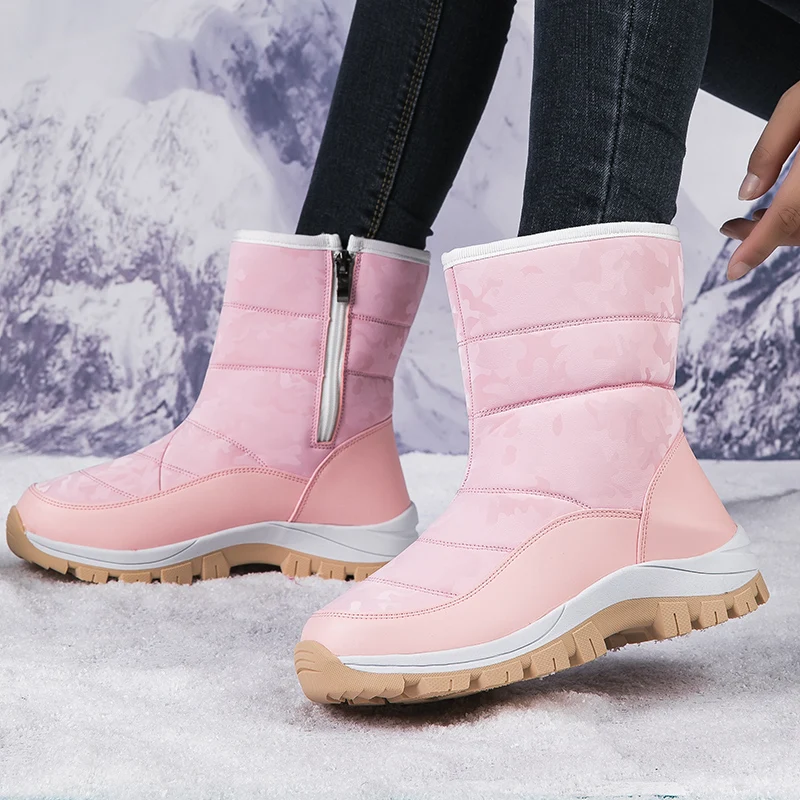 

Women Boots outdoor canvas Snow Boots For Women Winter Shoes Women Slip on Ankle Boots Winter Botas Femininas Keep Warm Botines