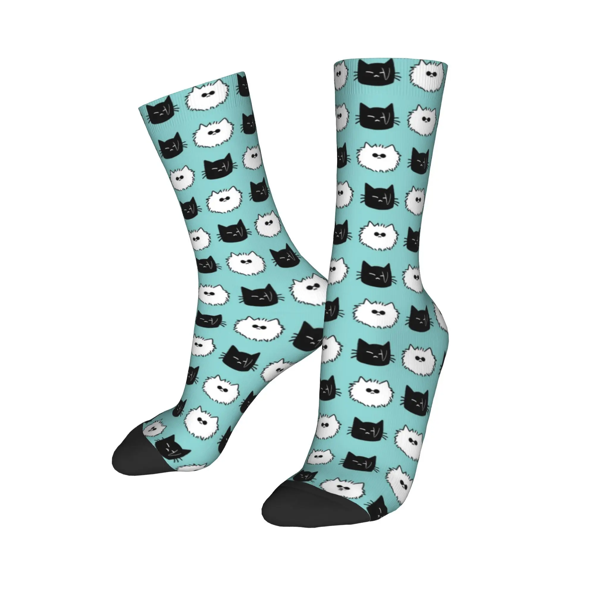 

Jujutsu Kaisen Anime Socks Men Women Polyester Funny Happy Gojo Satoru Cat Socks Harajuku Middle Tube Socks Gifts