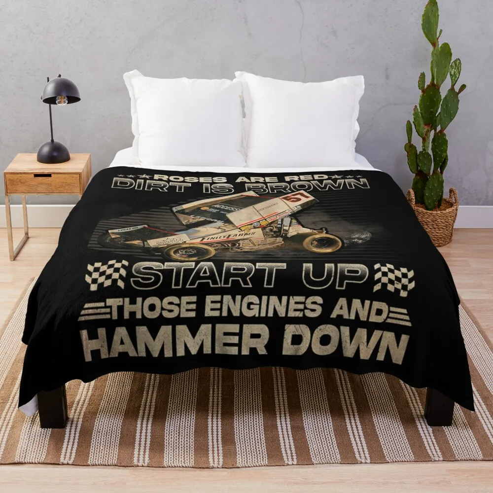 Dirt Track Racing Kyle Larson Champion Sprint Car Throw Blanket anime Bed covers Tourist Blankets