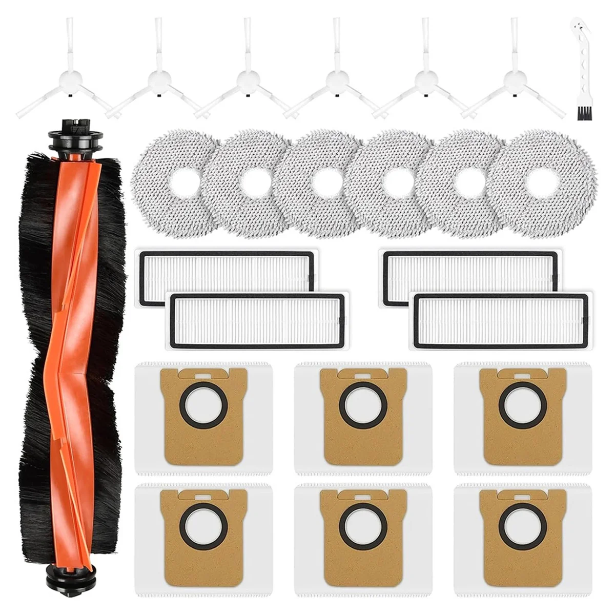 

Hot Accessory Set for X20+ / X10+ Robot Vacuum Cleaner, Replacement Main Brush Mop Pad Dust Bags Side Brush Filters