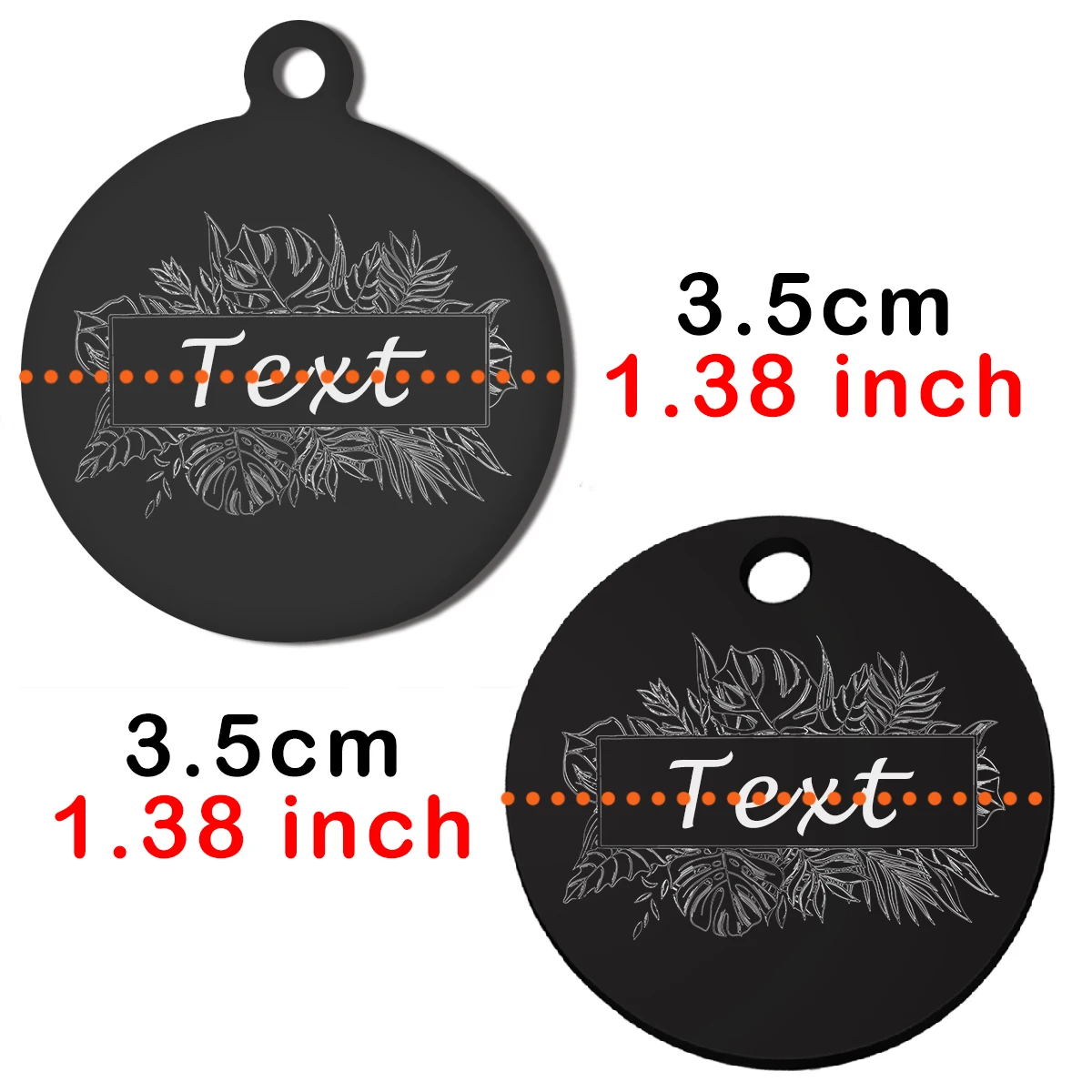 Pet Tags Personalized for Dog Cat Engraved on Both Sides round Design Stainless Steel Kitten Puppy ID Pendants for Pet Supplies