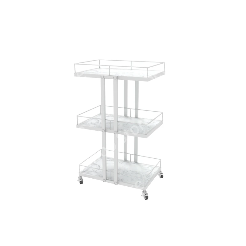 

Organizer Utility Salon Trolley Hair Storage Wheels Beauty Display Cart Manicure Tool Carrito Auxiliar Salon Furniture HD50TC