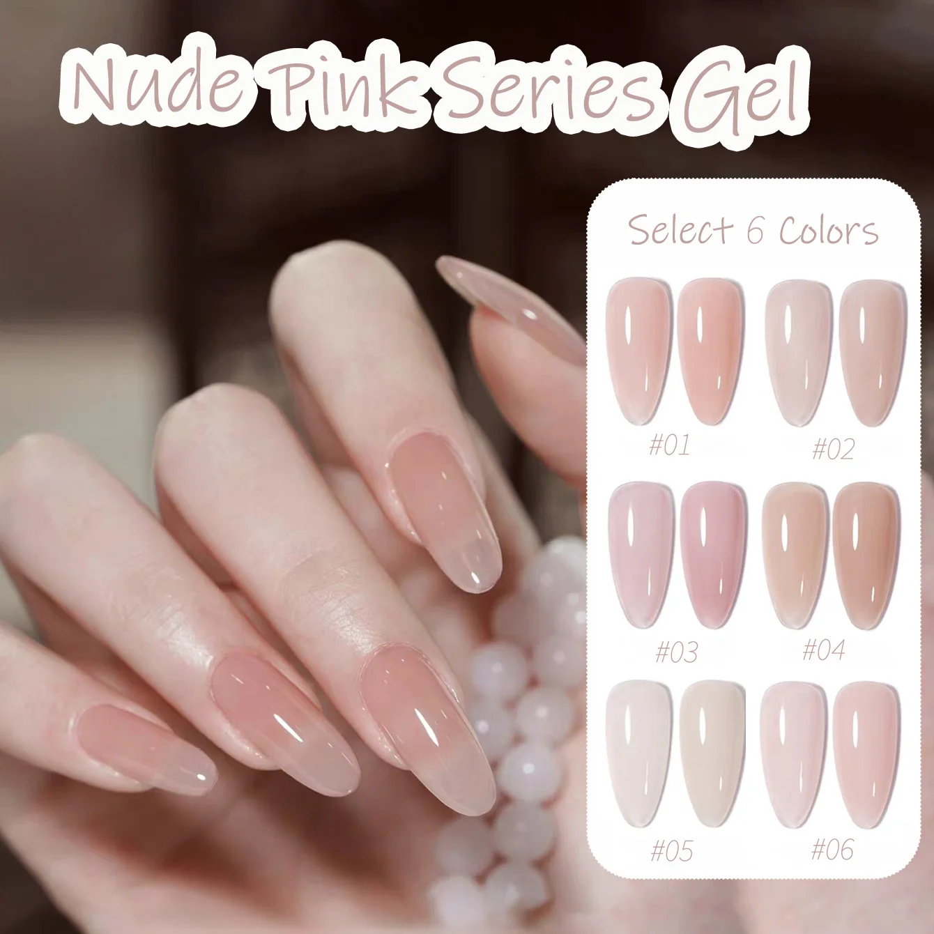 

WS 10ML 6-Color God Girl Nail Polish Gel Nude Pink Glitter Gel Varnish Soak Off UV/LED Gel Polish For Manicure Home Salon DIY