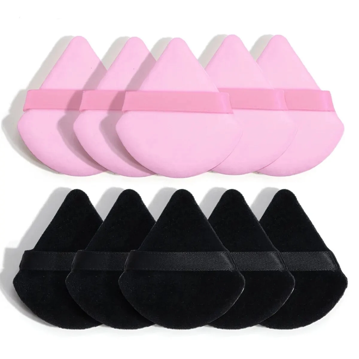 10Pcs Triangle Powder Puff Wet Dry Use For Loose Powder Liquid Cosmetic Soft Plush Powder Puff Makeup Foundation New In Trending