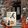 Heyfibro Halloween Trick or Treat Ghost Garden Flag for Outside 12x18 Inch llz