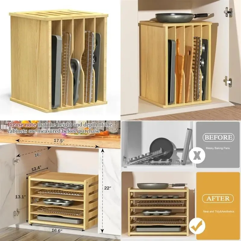 for Wholesale Modern Natural Bamboo and Wood Vertical Pallet Dividers for Kitchen and Bathroom Cabinets Household Furniture