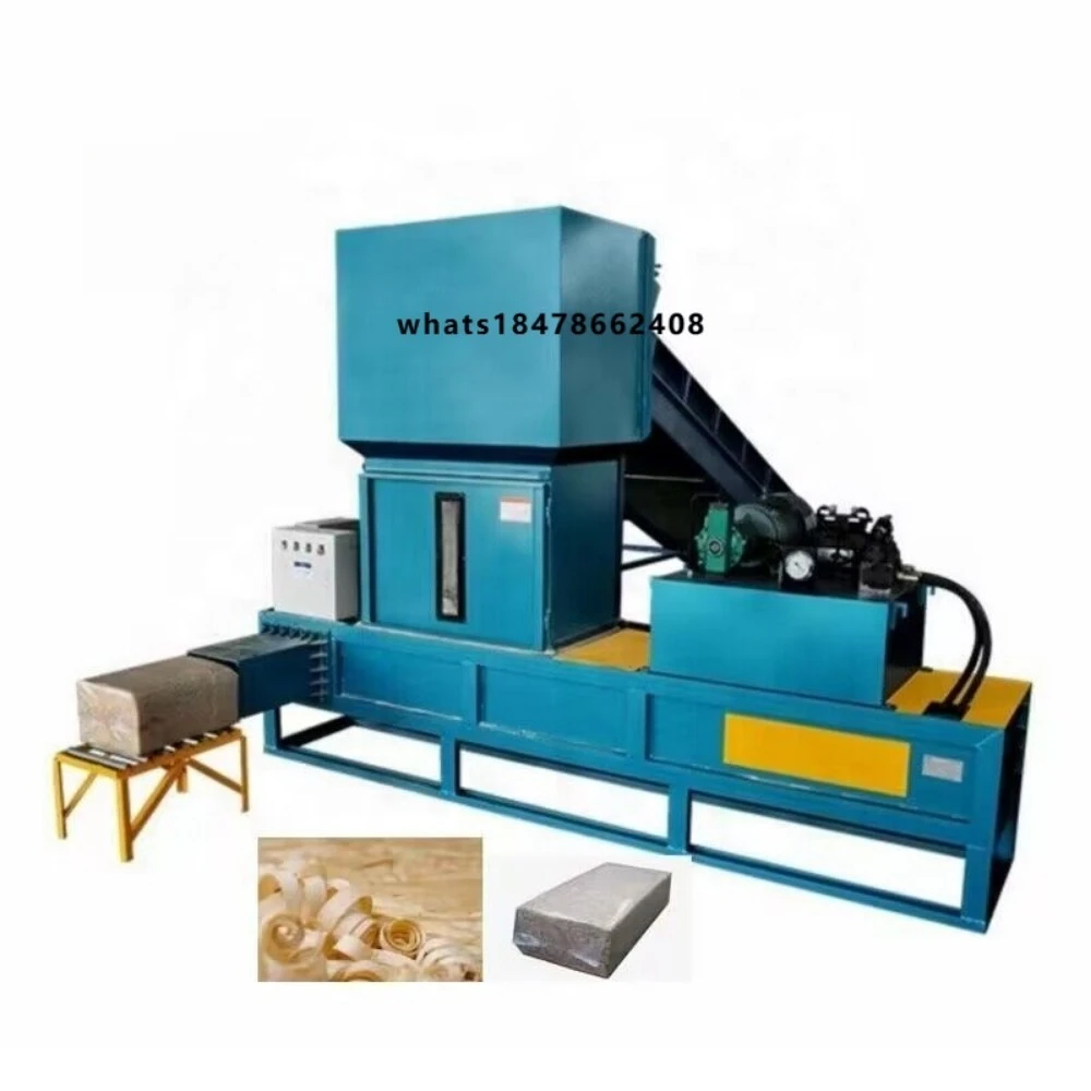 Factory Sales Pine Sawdust Baler Square Baler Machine for Wood Shavings Packing