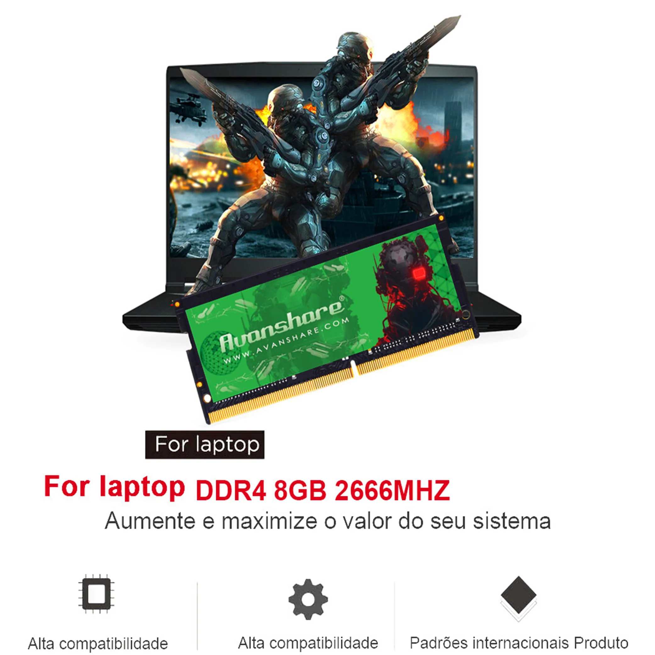 Memori RAM Notebook Avanshare DDR5 DDR4 32GB 16GB 8GB 2400MHz 2666MHz 3200MHz 5600MHz Untuk Laptop Notebook Komputer Gaming RAM