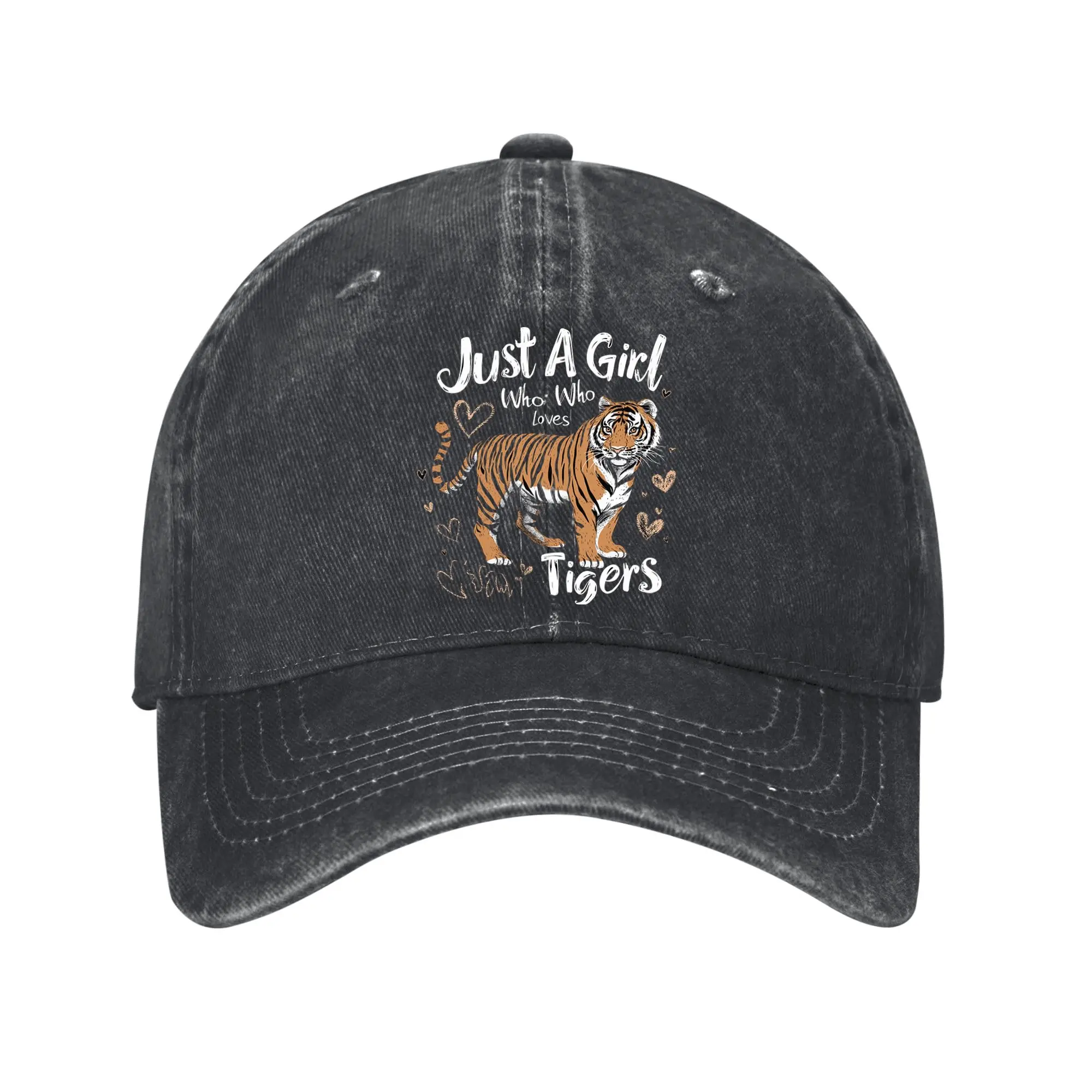 

Бейсбольная кепка Just A Girl Who Love Tiger, винтажная регулируемая шляпа для папы, мужская и женская подарочная неструктурированная хлопковая кепка