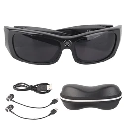 New Wireless Video Sunglasses Glare Blocking Polarized Lens 1080p Camera Headset Glasses Rechargeable for Travel for Computer