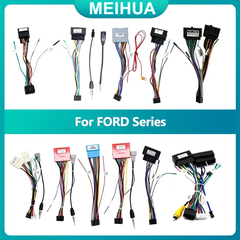 For FORD Fiesta/Ecosport/FIGO ASPIRE/TRANSIT 16Pin Car Stereo Wire Harness Android Radio Power Cable Player Connector
