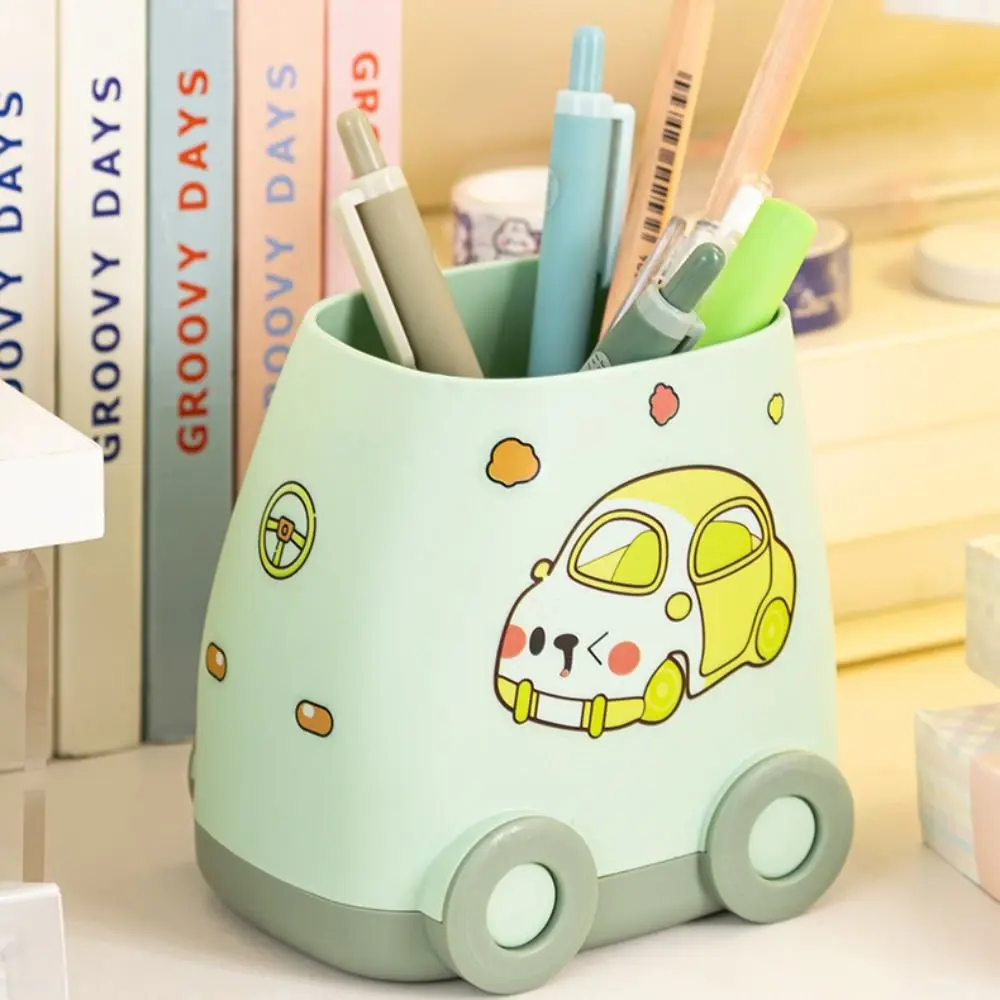 ตลกขนาดใหญ่รถรูปผู้ถือปากกาการ์ตูน DIY กล่องดินสอมัลติฟังก์ชั่นน่ารัก Desktop Storage Box Office
