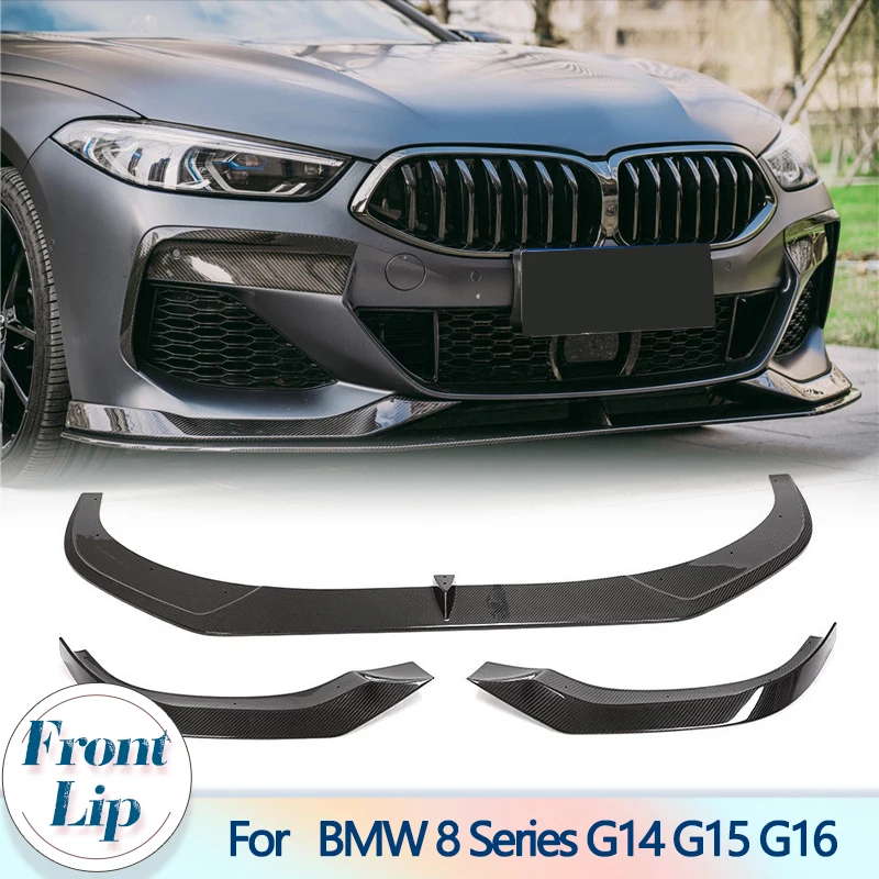 Carbon Fiber Front Bumper Lip Splitters For BMW 8 Series G14 G15 G16 M Sport 2 Door 4 Door 2018-2022 Not M8 Car Front Lip