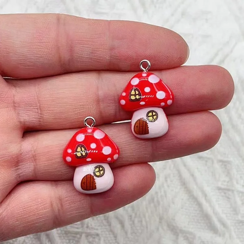 10Pcs Cartoon Animal Resin Charms Kawaii DIY Decor Accessories Earring KeyChain Necklace Trinket Pendant Jewelry Findings charms