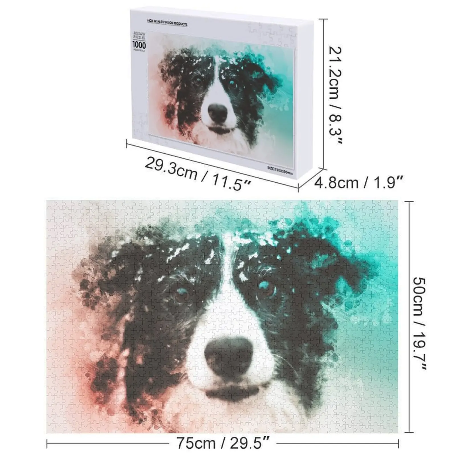 بوردر كولي اللوحة بازل قطع صورة مخصصة اسم خشبي شخصية بانوراما اسم مخصص لغز الخشب