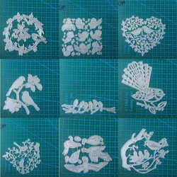 Branch bird wreath metal cutting dies Scrapbooking decoration paper craft knife mould blade punch template Embossing stencils
