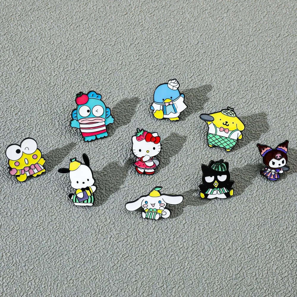 دبابيس صغيرة جديدة، شارات نمط الرسوم المتحركة اللطيفة، حقيبة أقلام الملابس، دبابيس الإكسسوارات