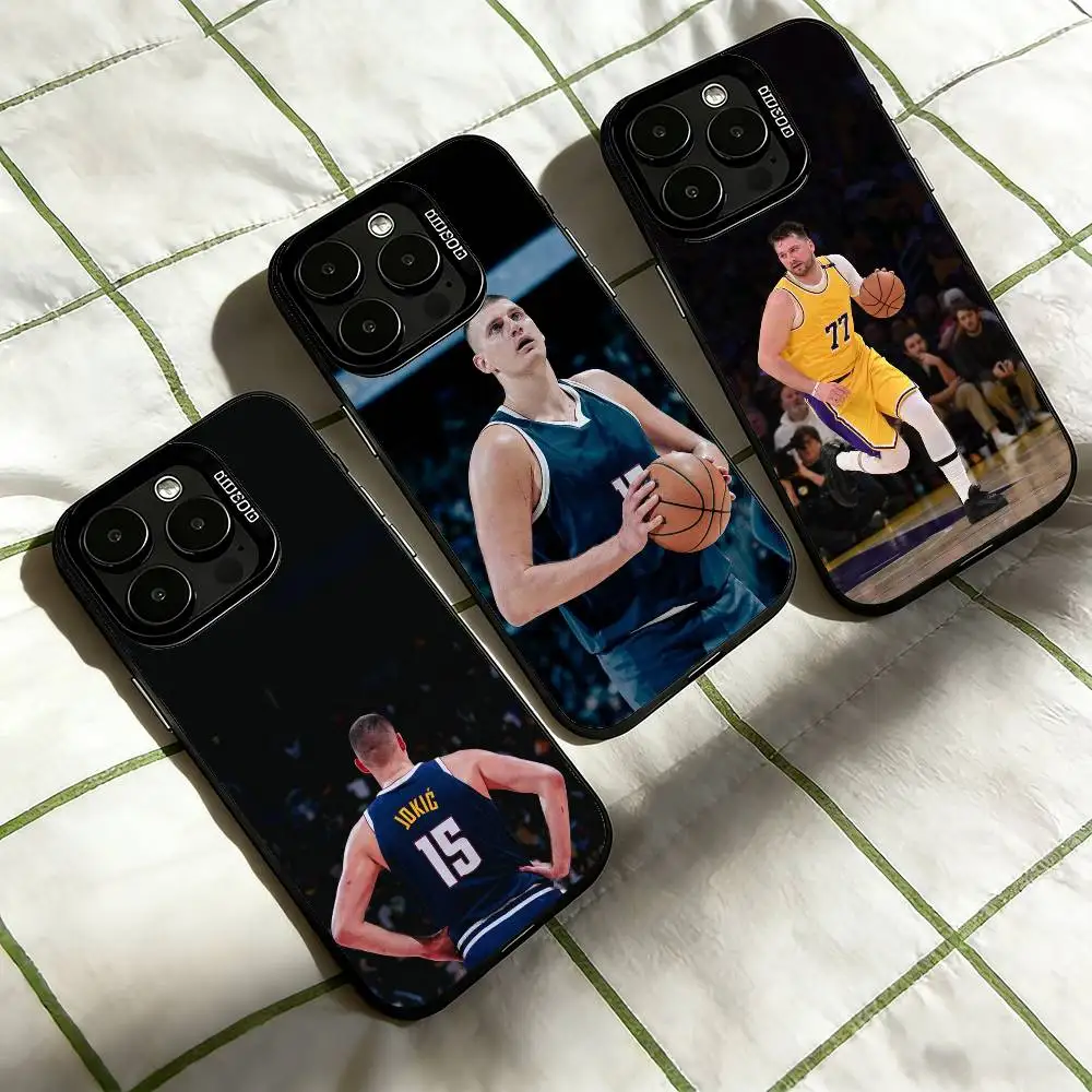 Чехол для телефона с изображением Николы Йокича (баскетбол) для iPhone 17, 16, 15, 14, 13, 12, 11 Plus, Pro Max, XS, цветной, серебристо-черный